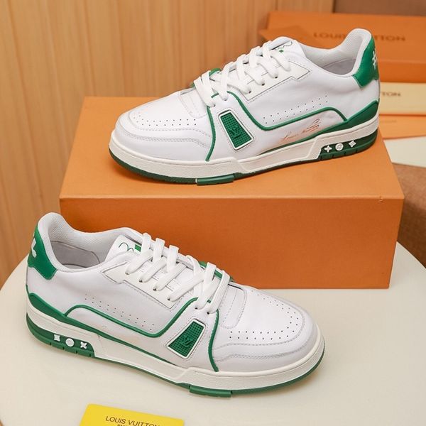 

2020 b29 mens classic casual shoes leather lace-up fashion luxury designer shoes handsome mens sneakers original box, Black