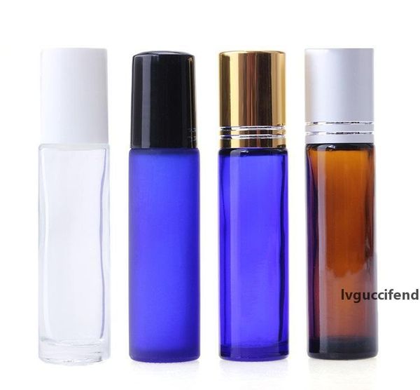 

10ml empty roll on amber glass bottles [stainless steel roller] refillable amber roll on for aromatherapy,fragrance essentia