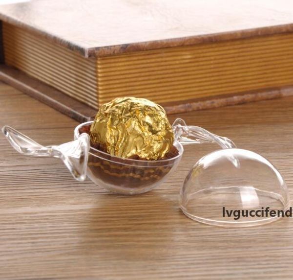 

24pcs/lot creative clear candy shape plastic candy box baby birthday gift box baby shower personality gift