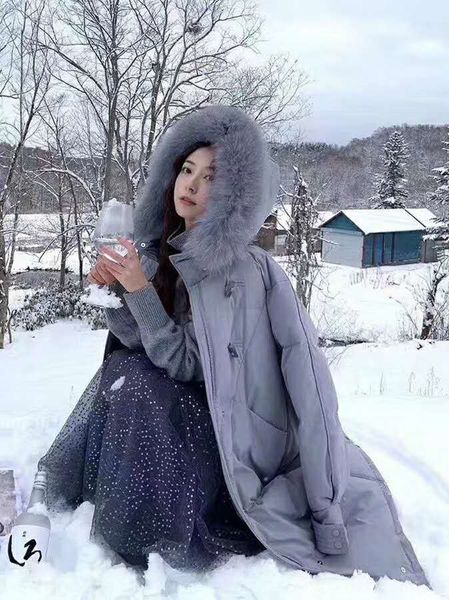 

женская утолщенной теплый корейском стиле xia shiwen средней длины с круассанами 2020 новый теплый пуховик пуховик, Black