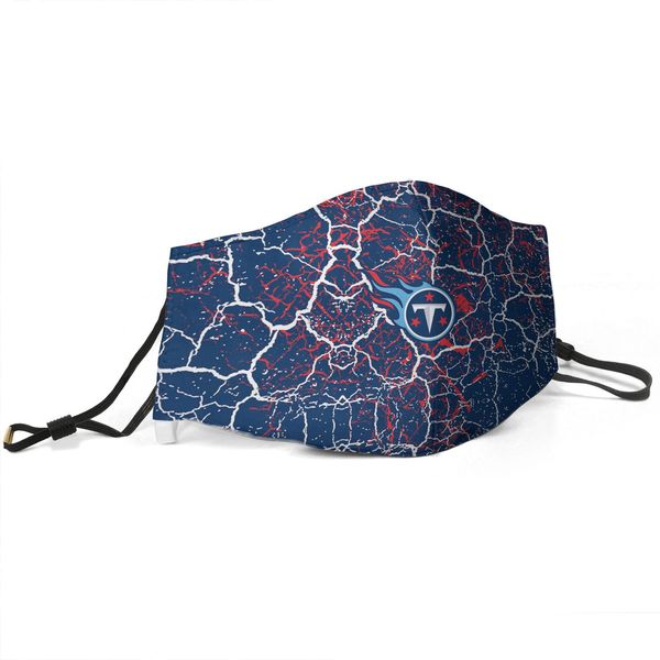 

women men face mask dust mask muffle-tennessee-titans logo printed with adjustable ear hook mas, Silver