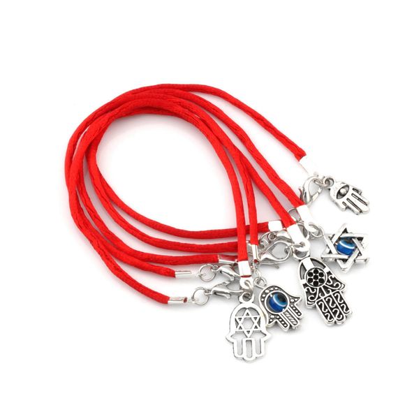 

горячие позиции 100шт смешанные каббала ручной charms красная нить good luck браслеты для мужчин и женщин повезло браслет, Golden;silver