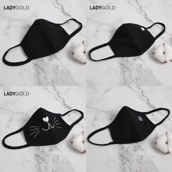 

dl 100pcs dener masks trump american election supplies dustproof print black wasable mask for men women 5 styles#180
