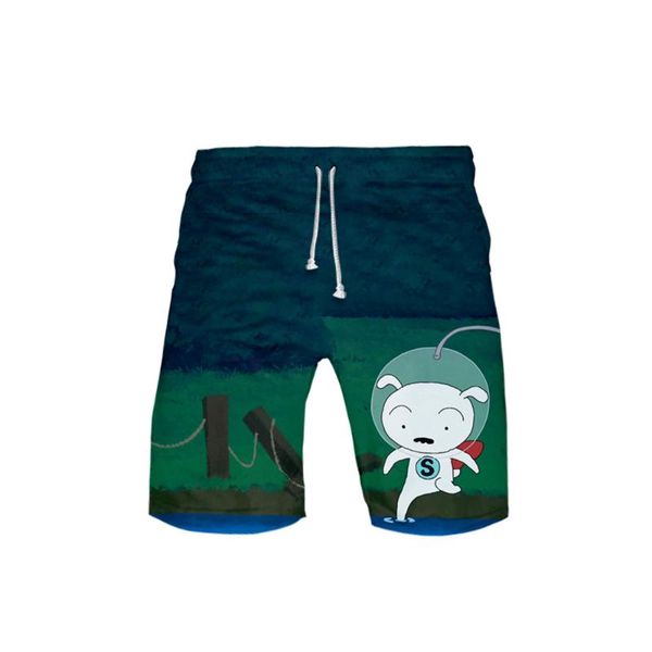 

super shiro mens hip hop shorts trunks summer new quick dry beach shorts men anime short pants beach wear, White;black