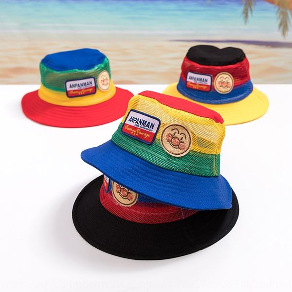 

color card general standard children's basin cap 2019 bucket hat bucket hat autumn new children's cartoon baby fisherman cap mz797, Blue;gray