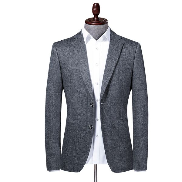 

men's suits & blazers 2021 autumn knitted elastic double buckle suit youth slim casual solid color blazer, White;black