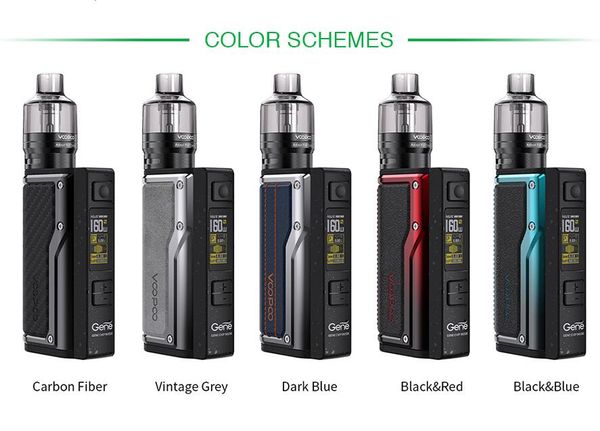 

VOOPOO Argus GT 160W Kit Ecigarette PnP Tank 4,5 мл Двойной 18650 Vape Mod наборы Совместимость со всеми PnP Coil VM5 VM6 Оригинал