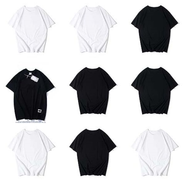 

30pcs lot casual ment shirts cotton short sleeve t-shirts man crew neck tee shirt swag ts hirts fashion shipping #qa801, White;black