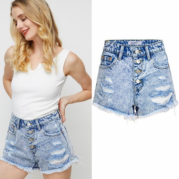 

ripped jeans shorts women clothes pants summer clothes for women denim shorts jeans plus size, Blue
