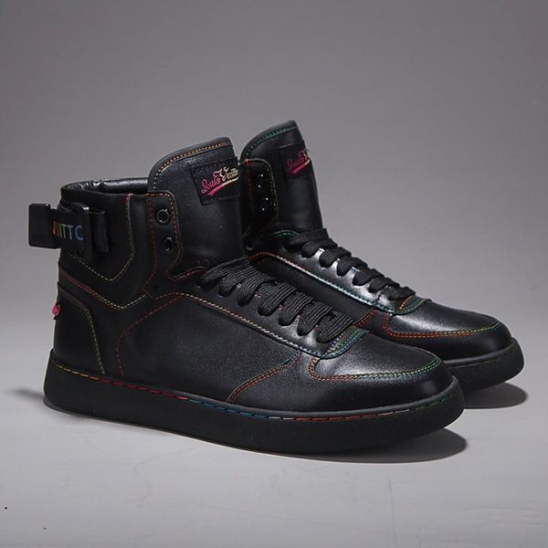 

new arrival rivoli sneaker boots mens shoes breathable fashion footwears lace -up plus size men boot chaussures pour hommes, Black