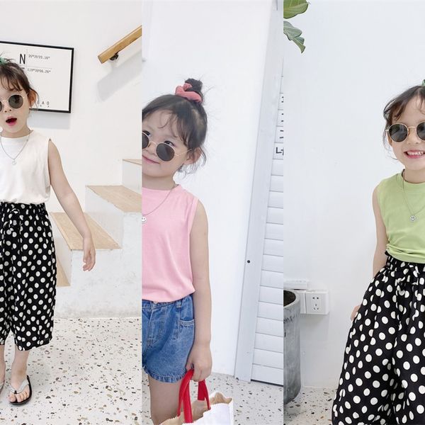 

1zpnz cong xiaomei 2020 summer new clothing mask sleeveless t-shirt boys and girls korean style children's vest children's clothin, Blue