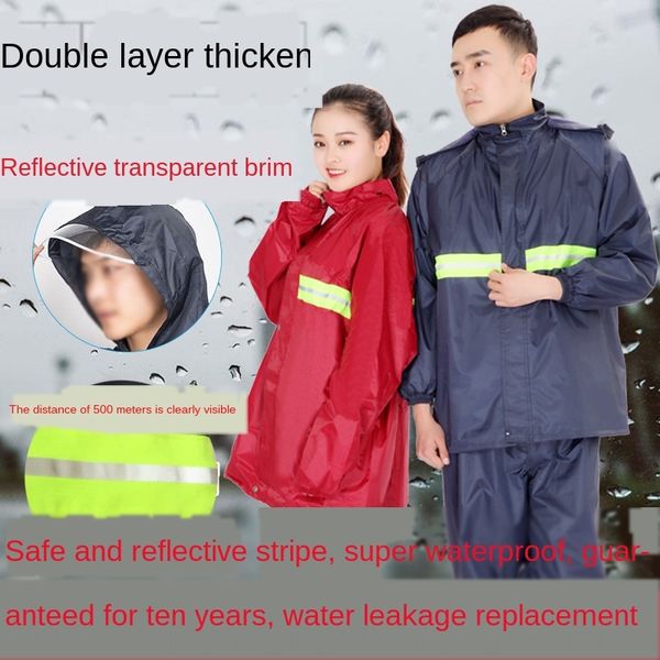 

uicht утолщенные костюма взрослого раскол и горе двухслойного утолщенного мотоцикл мотоцикла костюм взрослого раскол плащ мужской и женской