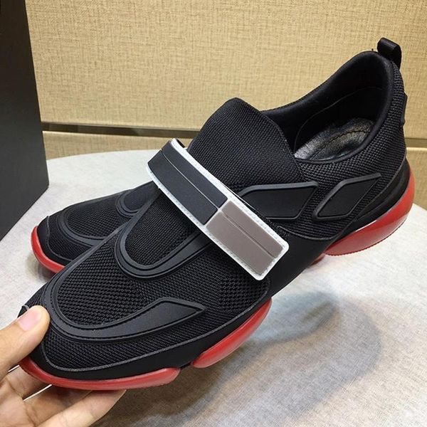 

breathable cloudbust sneakers men 's shoes scarpe da uomo di lusso fashion sports footwears outdoor walking hook &loop casual men shoe, Black