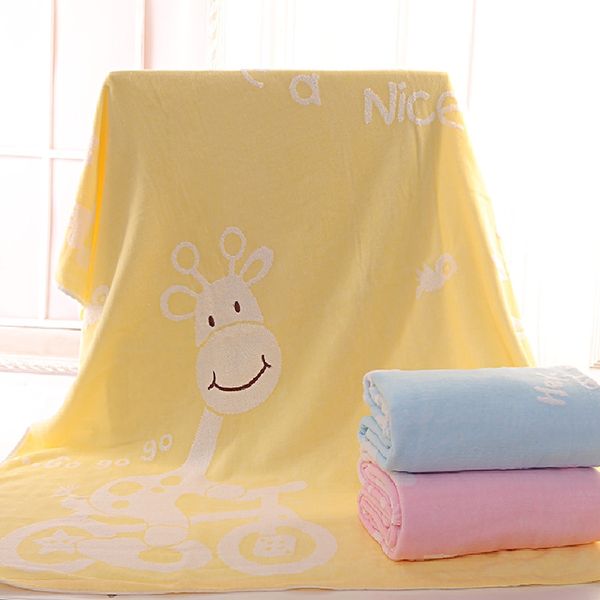 

rraxt enlarged baby gauze bath bath towel pure cotton baby giraffe fleece children's quilt cover blanket children's towel soft wat