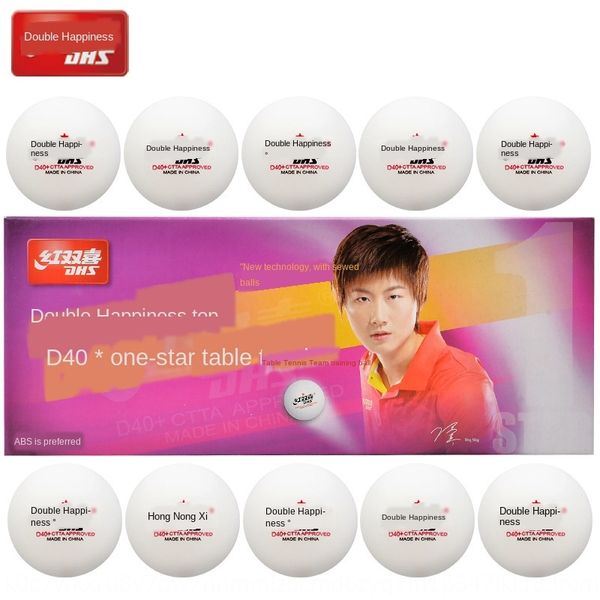 

dhs tennisred double happiness one-star table tennis training ball 10 pieces new material 40 table tennis cd40c
