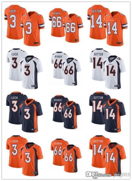

mens womens youth denver broncos 14 courtland sutton 3 drew lock 30 phillip lindsay 66 dalton risner custom football jerseys, Black;red
