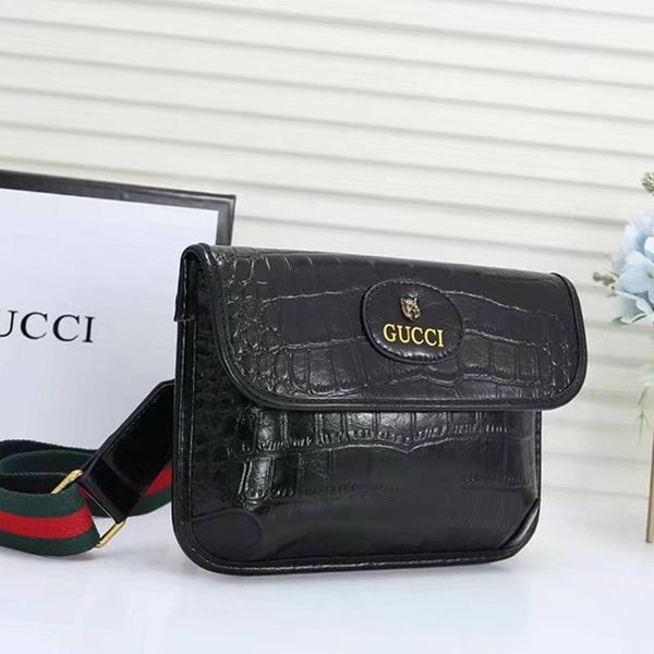 

drop ship mens leather chest pack belt bag sac bandouli Ã¨re luxury designer shoulder bags trend style men crossbody bag