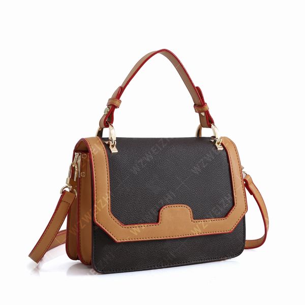 

fashion women's letter pattern shoulder bags cross body two-tone pu leather handbags totes ladies canvas presbyopic purse wallet messen