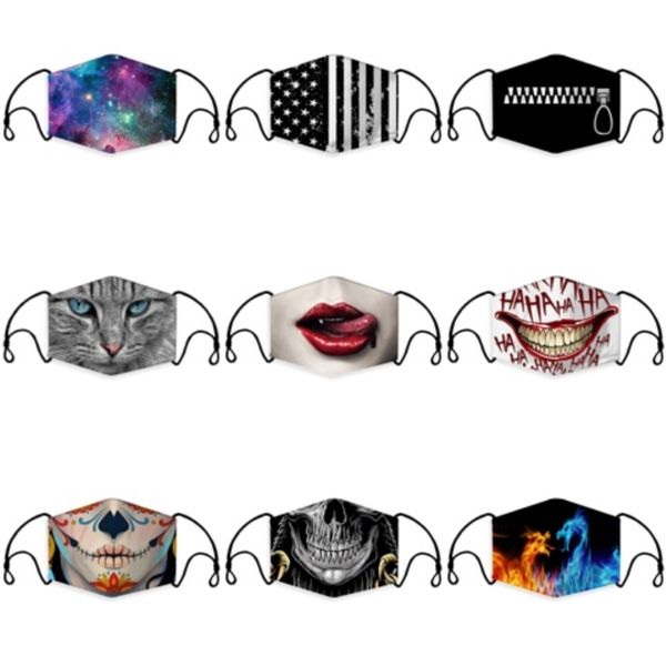 

child animal print face mascherine ice silk folding anti spittle dust and sand mouth masks sunshade protect s breathable 1 5nq e19#423
