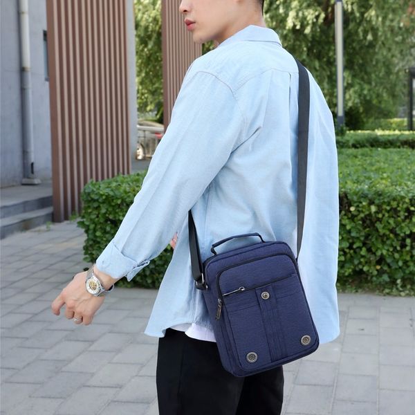 

new men's travel bag oxford casual men shoulder crossbody outdoor classic bags mens travel school zipper versatile shoulder bag