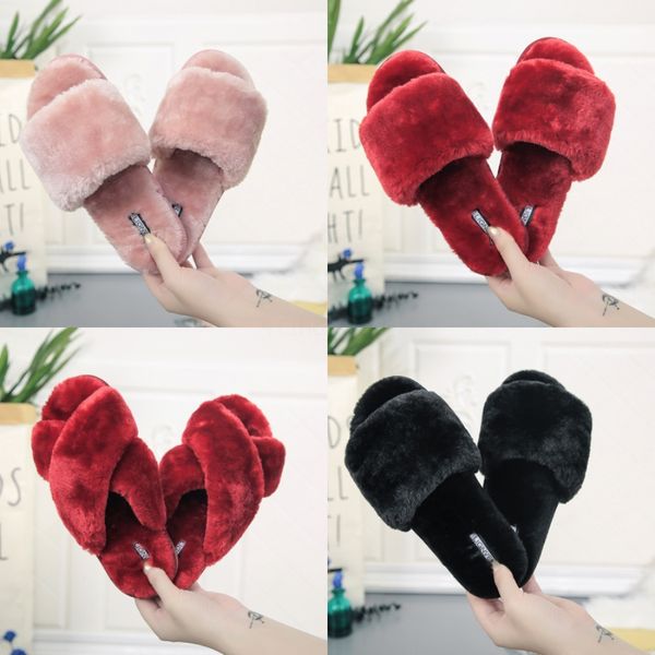 

men women sandals designer shoes luxury slide summer fashion wide flat slippery sandals slippers flip xy 0428#119, Black