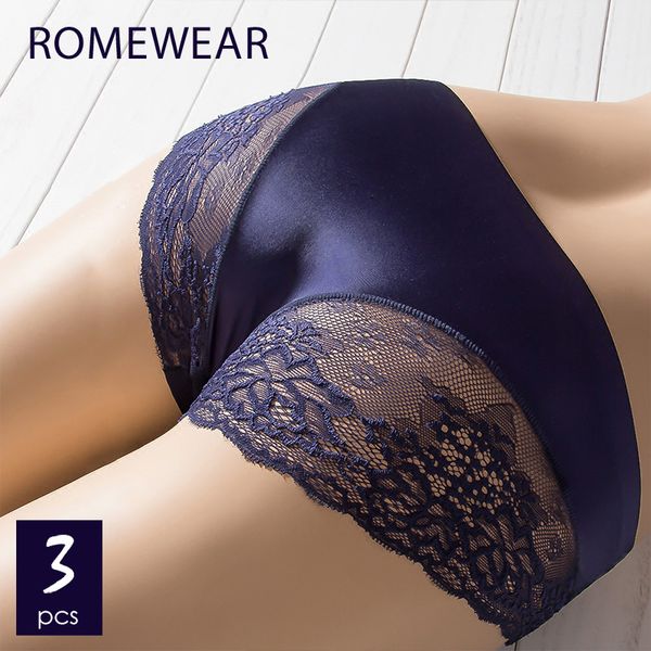 

women's underwear tanga nylon seamless women underpants cotton crotch breathable lady transparent lace briefs lingerie 3 pcs/lot, Black;pink