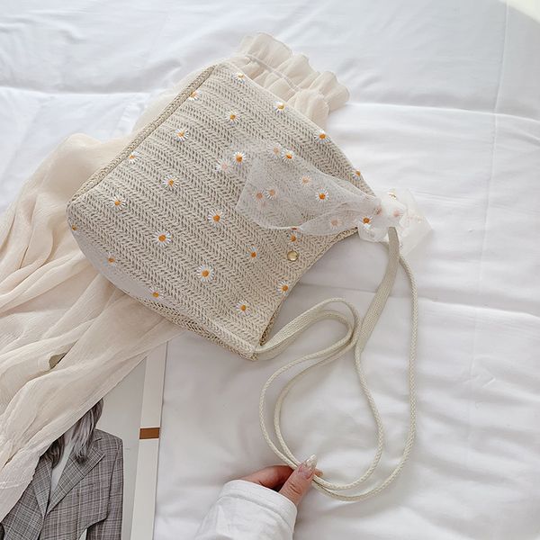 

women lace woven shoulder bag summer beach casual totes purse women weave handbags female classic elegant shoulder handbags