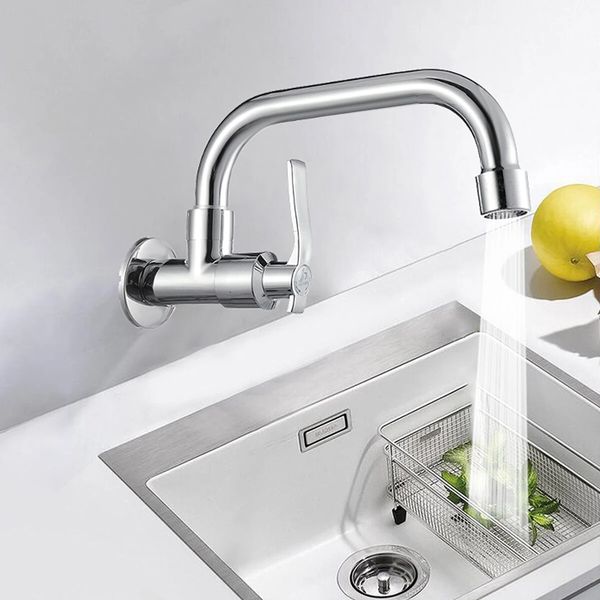 

360 degree rotation single cold faucet brass kitchen sink faucet