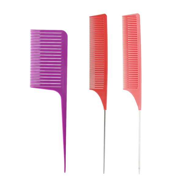 

3 pieces professional weaving highlighting foiling hair coloring comb, Silver
