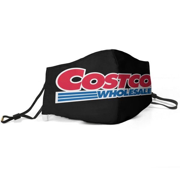 

women men face mask dust mask muffle costco wholesale original logo warehouse online shopping printed with adjustable ear hook mas, Silver