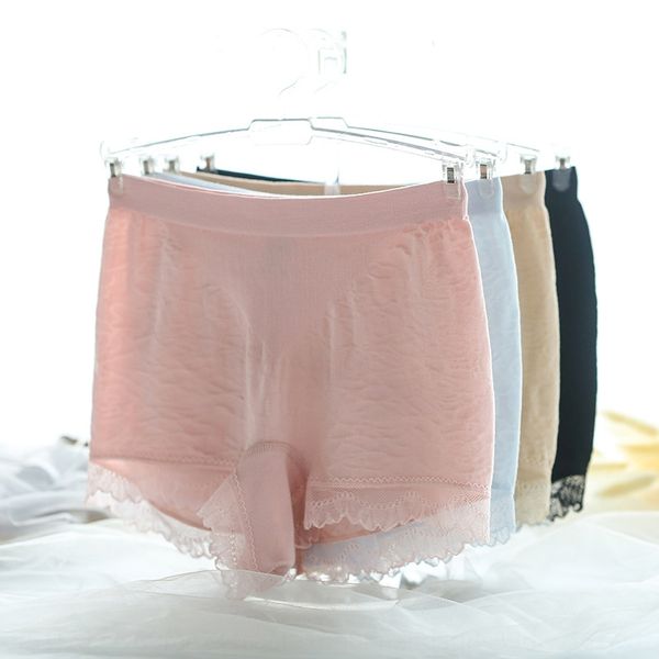 

новые бесшовный под boxer брюки жаккардовых дышащих женских трусов модальные боксеры лосина растянуть до 140 кг, Black;white