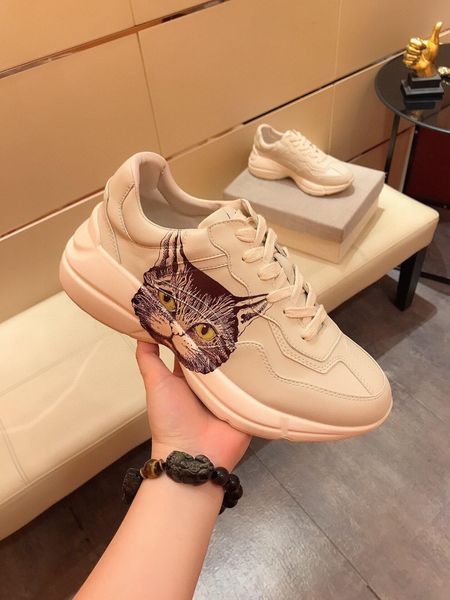 

белые женщины повседневной обуви мужских дизайнер обуви люкса кроссовок из натуральной кожи вышивки классических тренеров питона вышитой люб, Black