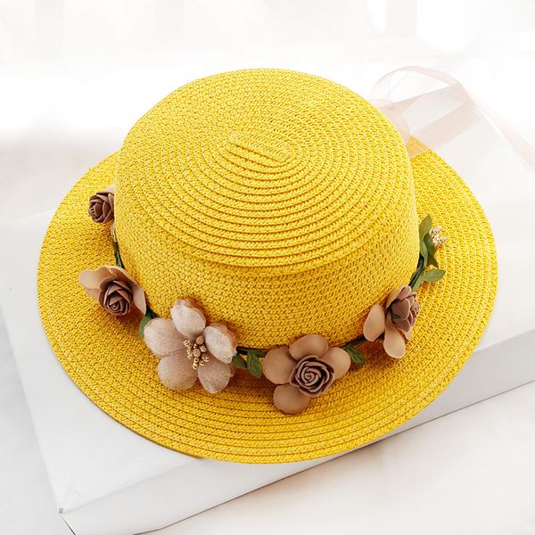 

вс hat cap bucket бежевого кружева bowknot цветы лента flat top hat солома бич конструктор лето шлем новых женщины шапки 2020 моды, Blue;gray