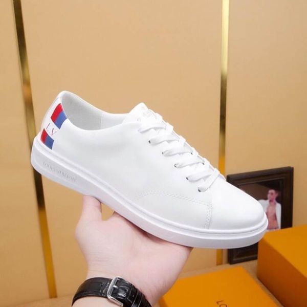 

2020z new luxury design fashion printed leather rubber sole sneakers all-match breathable mens casual shoes mens banquet shoes size: 38-45, Black