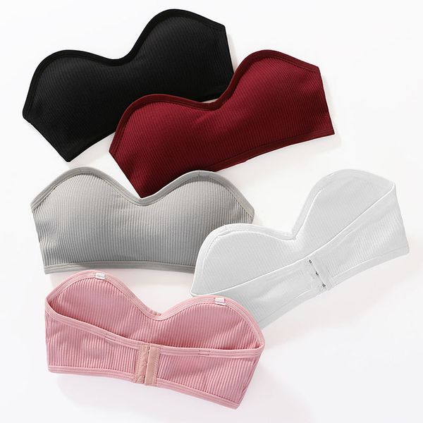 

bras strapless invisible bra women push up brassiere wire bralette seamless underwear female lingerie, Red;black