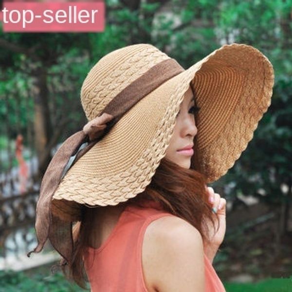 

uv-proof korean beach sun large summer bow dome sun large eaves straw butterfly hat straw hat female, Blue;gray