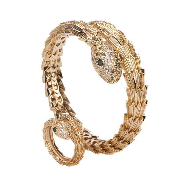 

bangle luxury fashion animal shape bracelet with ring copper material party gifts daily decorative jewelry, Black
