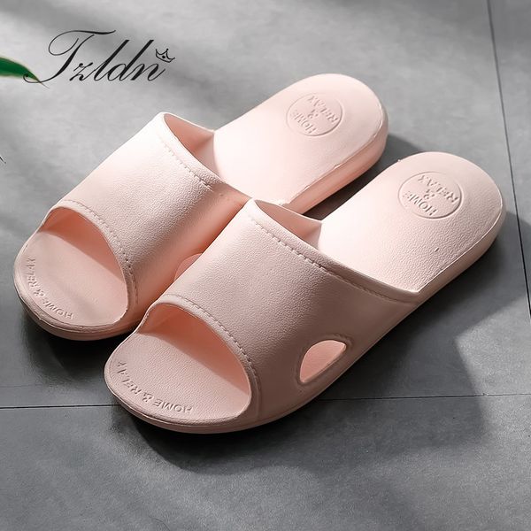 

tzldn women summer slippers soft eva no-slip home slippers flat heel sandals women shoes indoor flip flops zapatillas mujer, Black