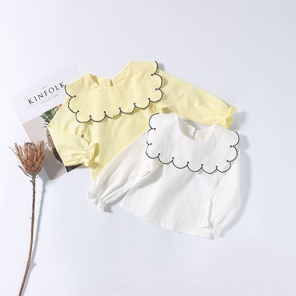 

a mu monkey new children's clothing infant children's clothing shirt lapel shirt babies' cotton embroidered top, White;black