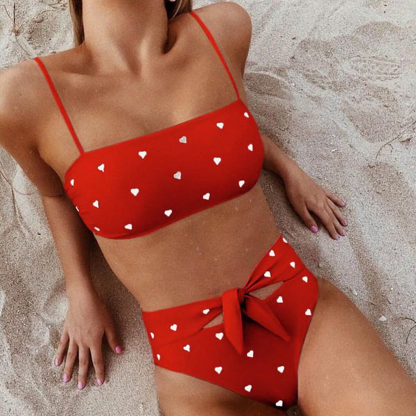 

summer polka dot separate swimsuit women high waist tankini beach casual bikinis sets female vacation bikini sling swimwear, White;black