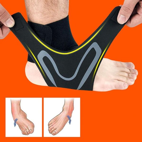 

1pc breathable elastic ankle foot brace support compression guard protector elastic bandage foot protective gear gym fitness, Blue;black