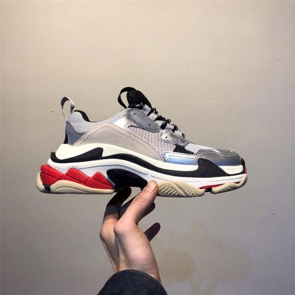

2019 luxury platform ace 17fw men women triple s gym red blue triple black low old dad vintage casual shoes triple-s hococal sneakers