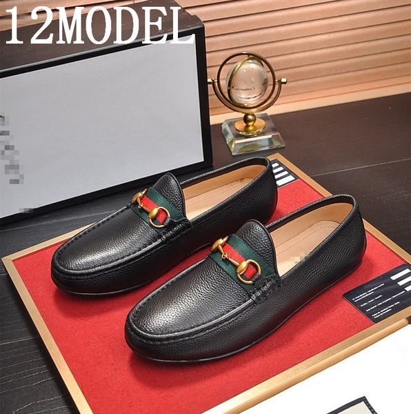 

men casual shoes fashion luxurious men shoes breathable men loafers moccasins slip on men's flats male driving shoes stylish footwear, Black