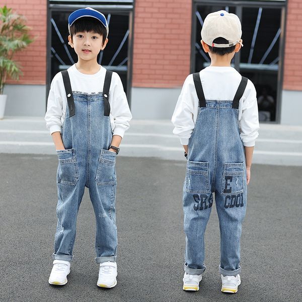 

2019 autumn new cotton casual casual pants and jeans korean style boys' belt pants all-match early sunny jeans, Blue