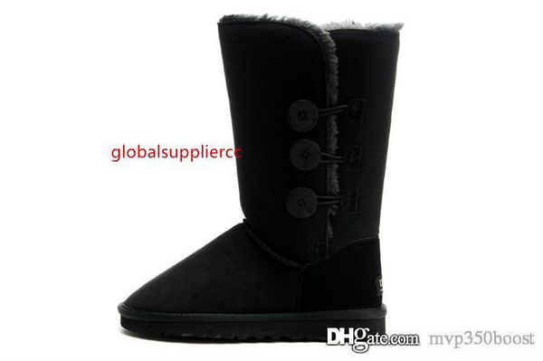 

australian women snow boots women snow boots 100% genuine cowhide leather ankle boots warm winter woman shoes, Black;green