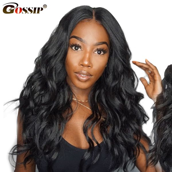 

lace frontal wig pre plucked with baby hair gossip remy human hair wigs for women black wig glueless 360 lace wig