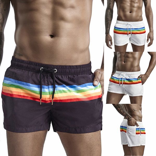 

2020 summer running shorts men sports jogging fitness shorts quick dry men gym fitness soccer sport gyms men's short bottoms, White;black