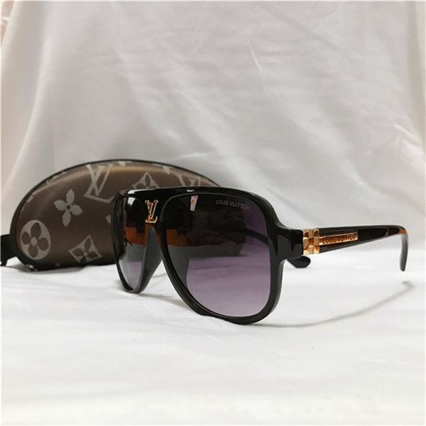 

fashion l̴v designer luxurious sunglasses men women sunglasses driving beach holiday sun glasses lõuis vuittõn 1258, Black