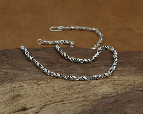 

5mm solid 925 sterling silver necklace chain men women jewelry gift a49990