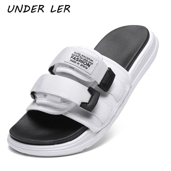 

2020 men slippers women casual home slipper quick dry beach sandals garden shoes mules non-slip bathroom flip flops, Black